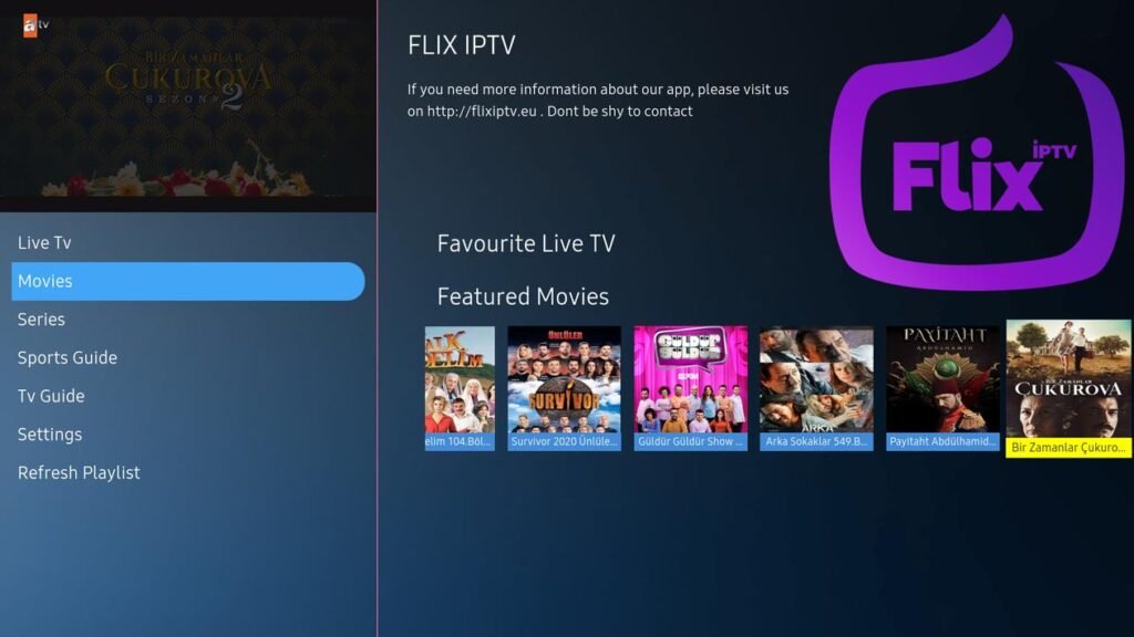 Acceuil Flix IPTV